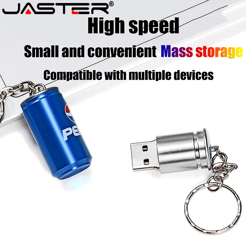 JASTER Clé Usb métal Кола Quills de Буассон clé Usb 2,0 clé Usb 64 ГБ 128 carte mémoire флэш-память Usb 16 Гб оперативной памяти, 32 Гб встроенной памяти, lecteur de stylo
