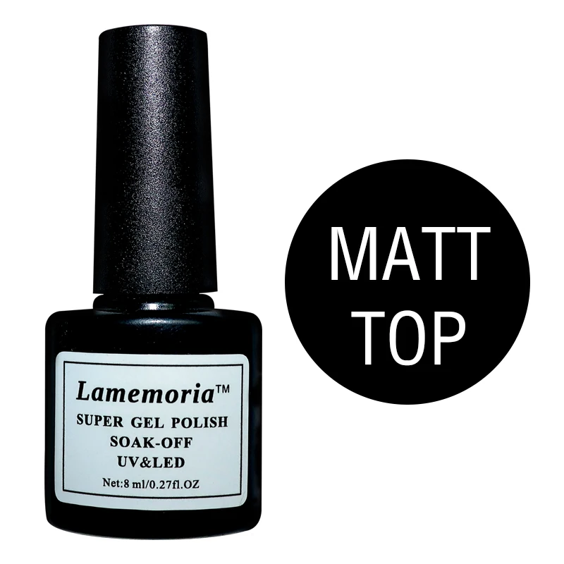 MATT TOP Lamemoria, 8 мл, Гель-лак для ногтей, гибридный, все для маникюра, 60 цветов, полуперманентный УФ лак для ногтей, Prime Gel Ongle Paznokcie - Цвет: MATT TOP