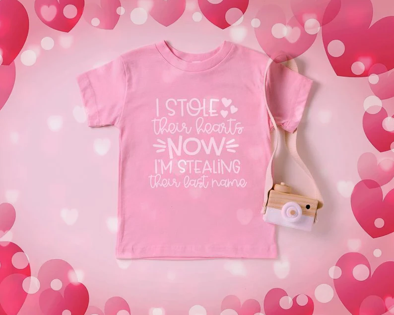 I Bambini Di San Valentino Shirt I Stola I Loro Cuori Ora Sono Rubare Il Loro Cognome Divertente Camicia Di San Valentino San Valentino Giorno Regalo 