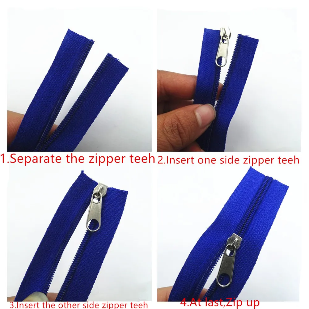 Light Purple Color Long Invisible Zippers Sewing Clothes Accessory Nylon  Coil Zipper - China Zipper and Zippers price