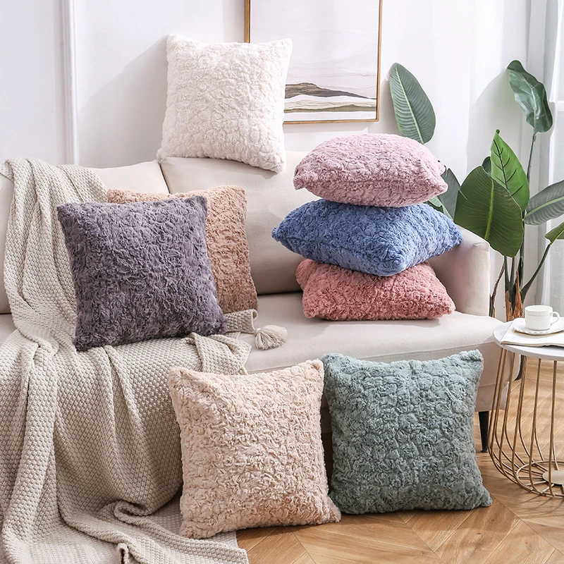 Embossed Double sided plush cojines sofá con relleno sofa decorative  rectangular garden chair throw pillows cushion cover 45x45|Cushion| -  AliExpress