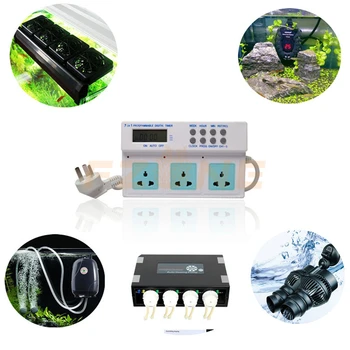 

3 In 1 Aquarium Digital Program Timer For Wave Maker Light CO2 Regulator Timmer