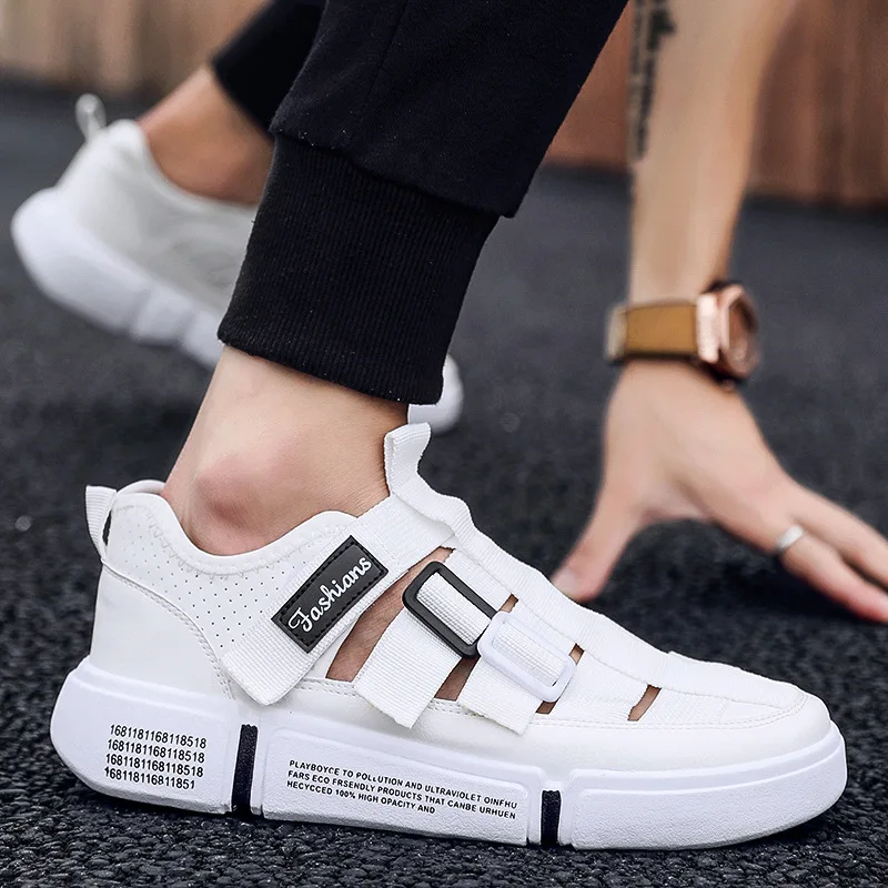 

2019 Summer New Style Cool Trend Casual Fashion Lazy Porous Outer Wear Comfortable Anti-slip Beach Summer MEN'S SHOES
