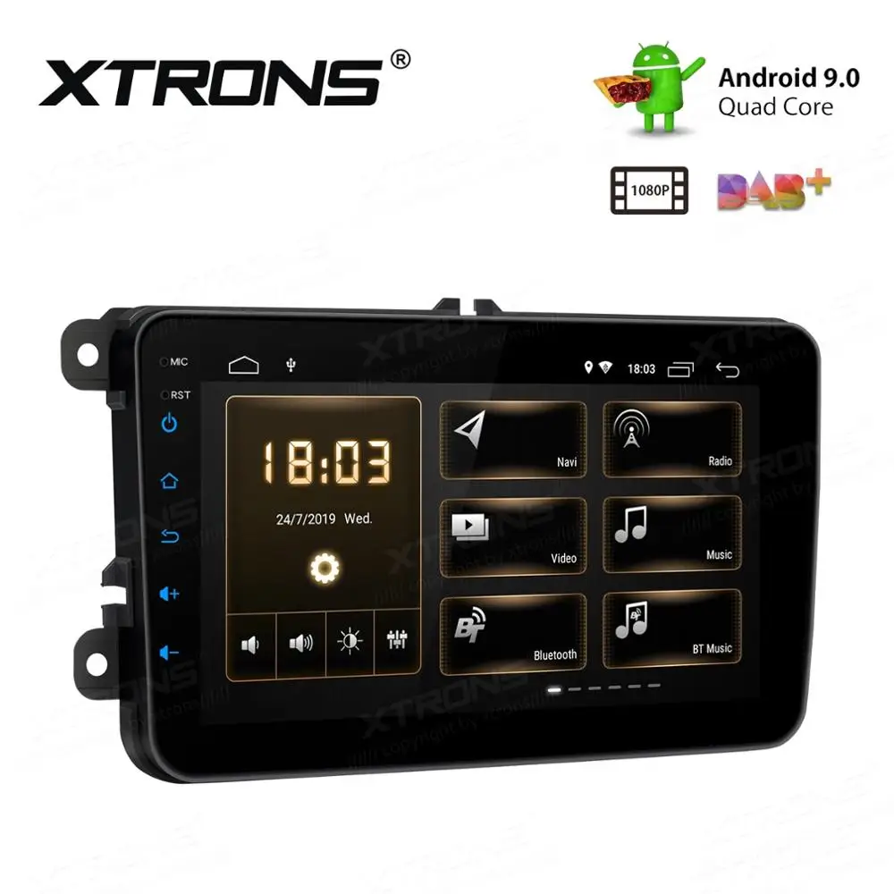 Clearance 8" Android 9.0 Pie OS Car Multimedia GPS Radio for Volkswagen Touran 2003-2014 & Tiguan 2007-2015 & T5 Transporter 2010-2014 4