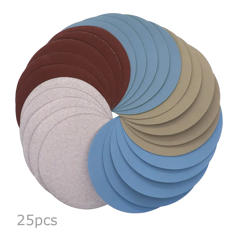 

25pc 5" Sander Disc Assorted 1000-5000 Grit Sanding Polishing Pad Sandpaper Tool