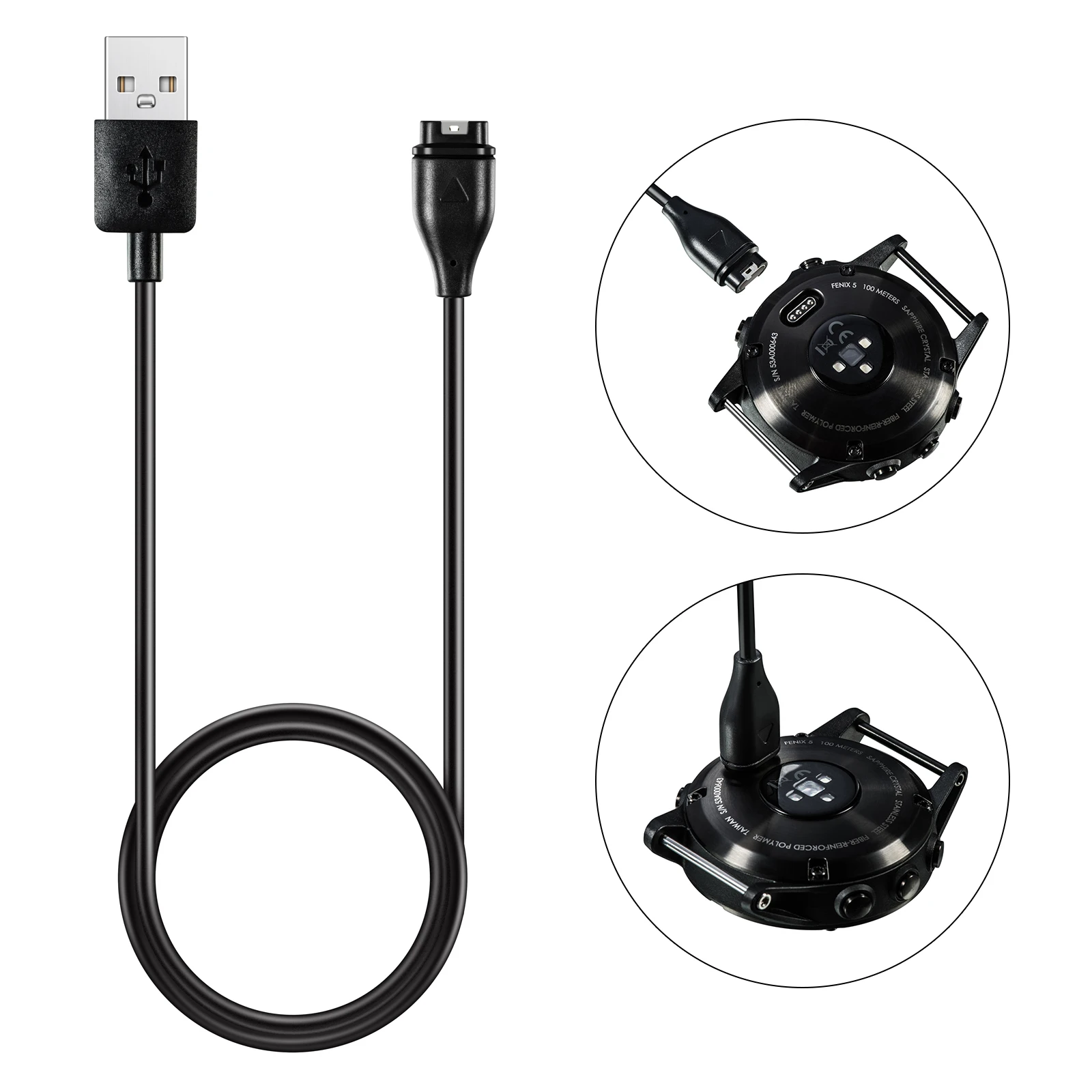 

For Garmin Fenix6 6S 6X 5X Venu Data Cable Vivoactive3 4 4S Charger Fast Charging Data Synchronization Smart Watch Accessories