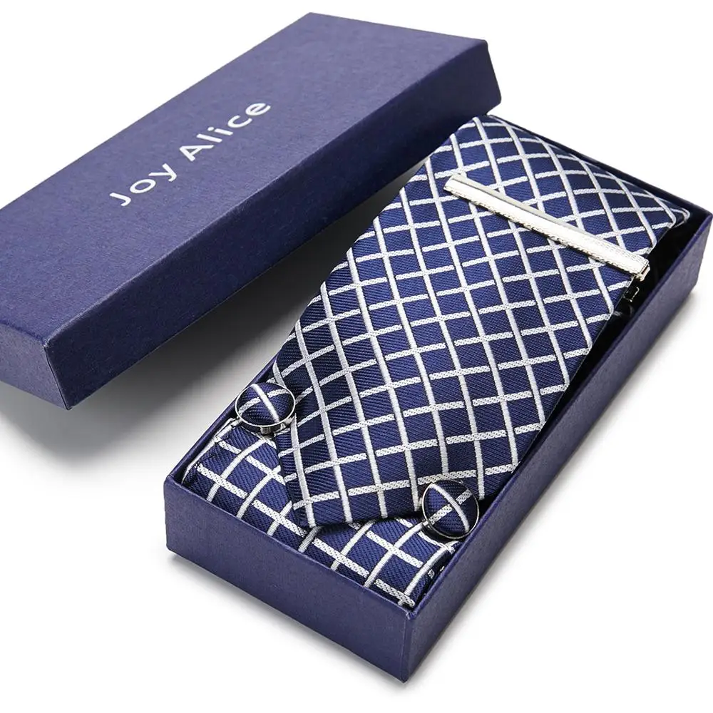 Свадебный галстук, жаккардовый тканый шелковый платок& Cufink& зажим для галстука& галстук, классический свадебный подарок для мужчин - Цвет: SD79