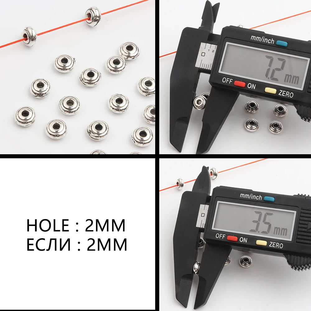 50 100 stücke Mixed Antike Silber Farbe Spacer Lose Metall Perlen Für Schmuck Machen Diy Zubehör Großhandel Suply – Detail 5