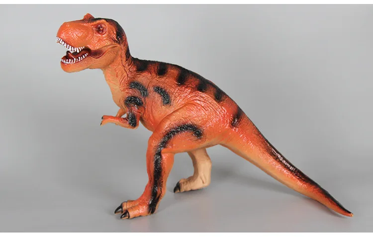 Детская модель большого размера мягкая Silcone T-Rex модель игрушки Винил звук делая T-Rex мальчик подарок оптом