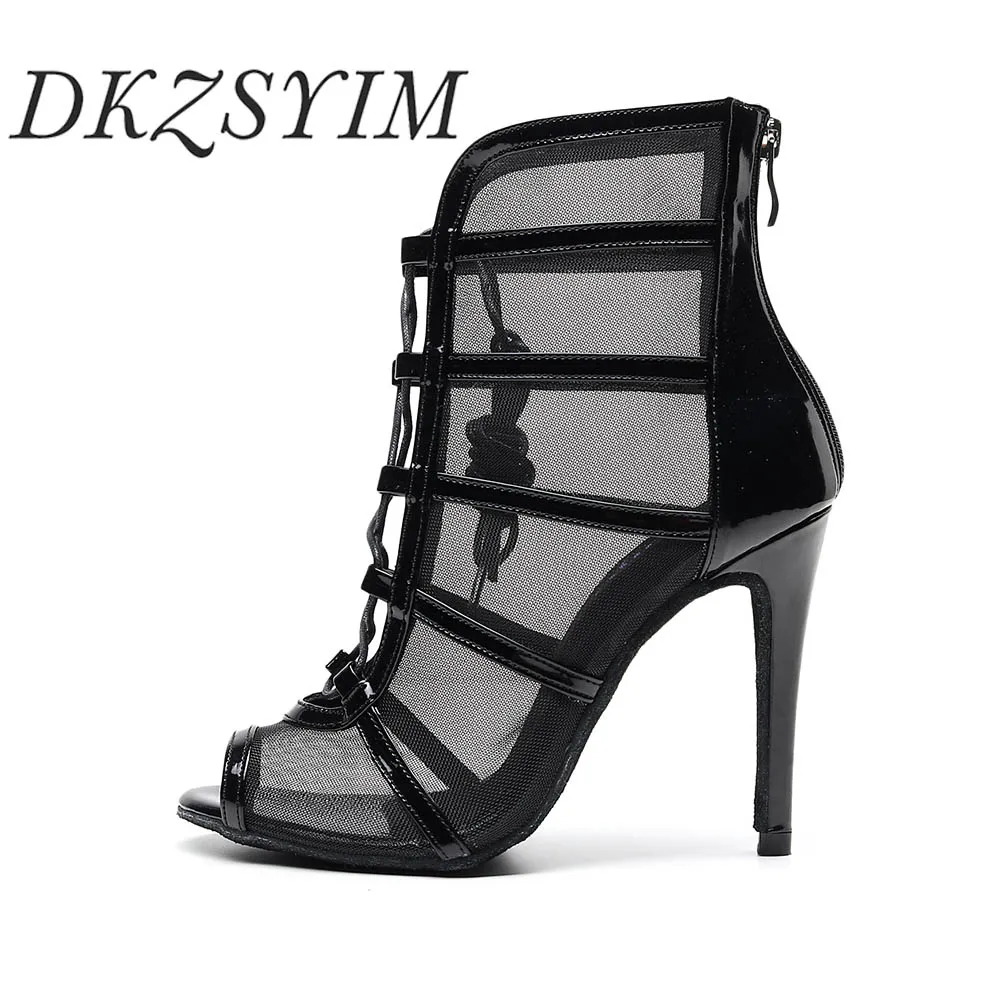 Dance-Shoes Ballroom High-Heels Soles Latin Tango/salsa Women Ladies Soft Mesh DKZSYI