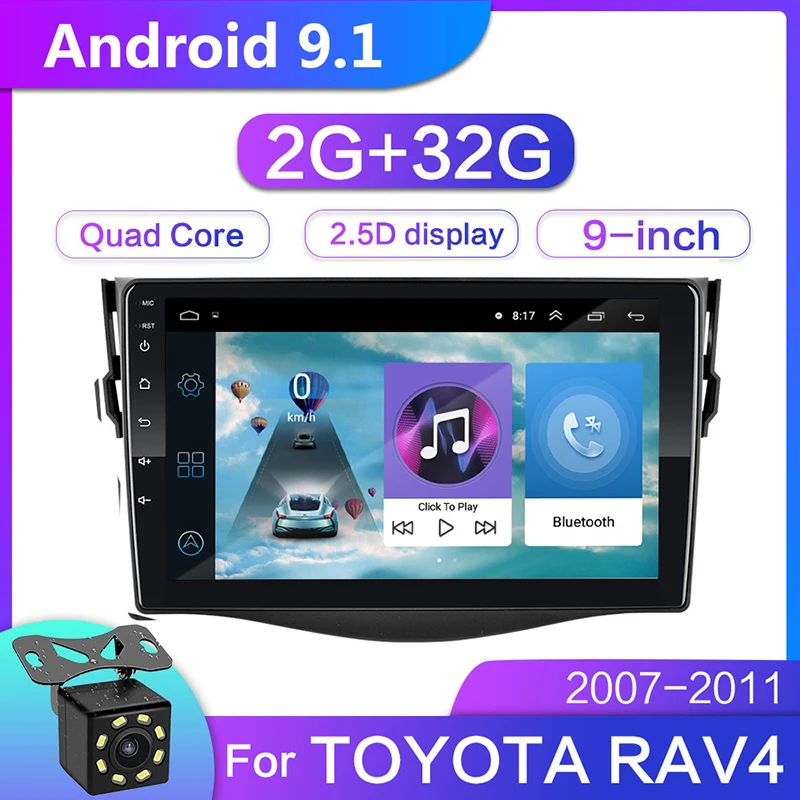 2G+ 32G 9 ''2din Android 9,1 Автомобильный мультимедийный плеер для Toyota RAV4 Rav 4 2007 2008 2009 2010 2011 Автомобильный Радио gps навигация Wifi