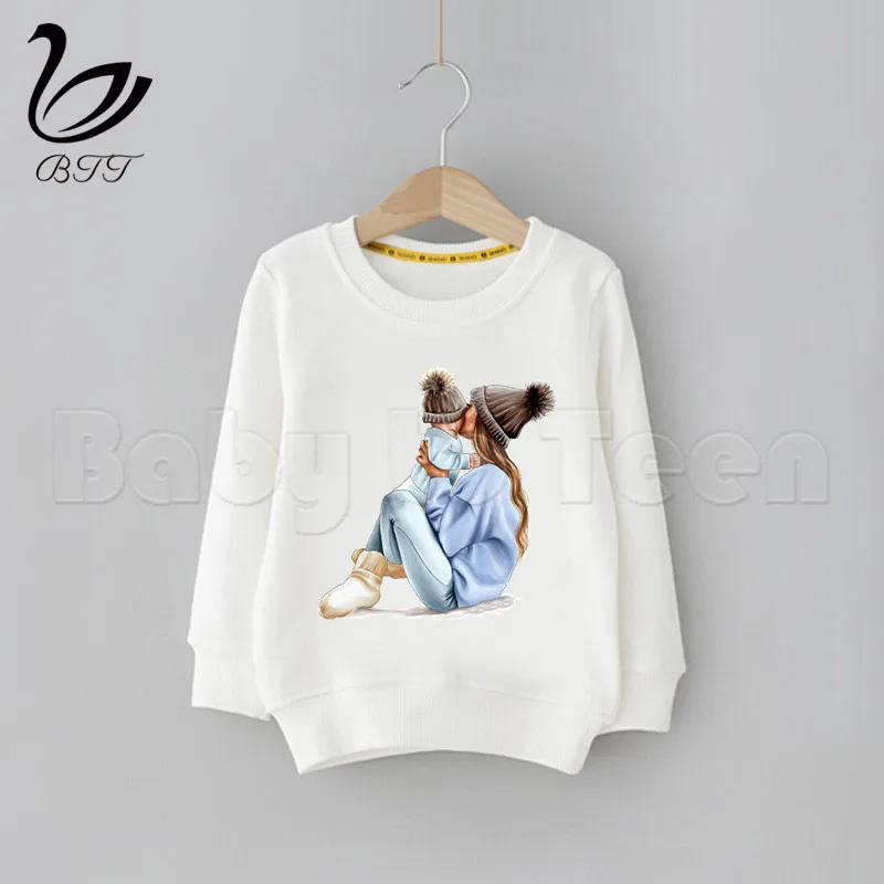 K Kids Mother's Day Gift Super Mom Sweatshirt Girl MOM Hoodies BoyGirls Casual Hooded Clothes Unisex Print Sweatshirt Boys Girls - Цвет: K