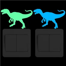 Светится в темноте наклейка на стену с динозавром s светильник для детской комнаты переключатель наклейки детская спальня светящаяся Наклейка Детские наклейки для домашнего декора