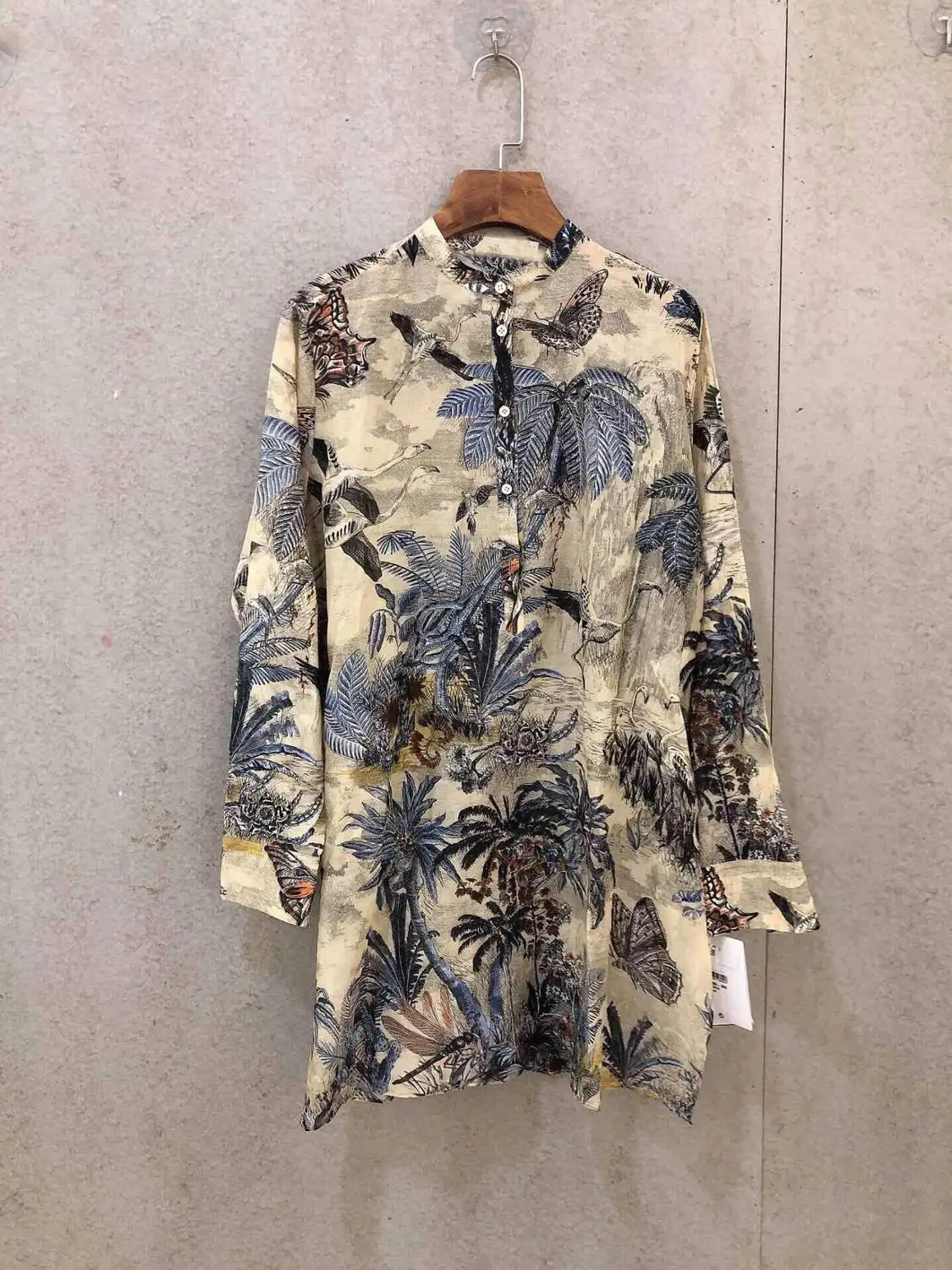 

2019 autumn new women prints casual cotton blouse shirt female fashion long sleeve tops for ladies clothes ddxgz2v 9.03