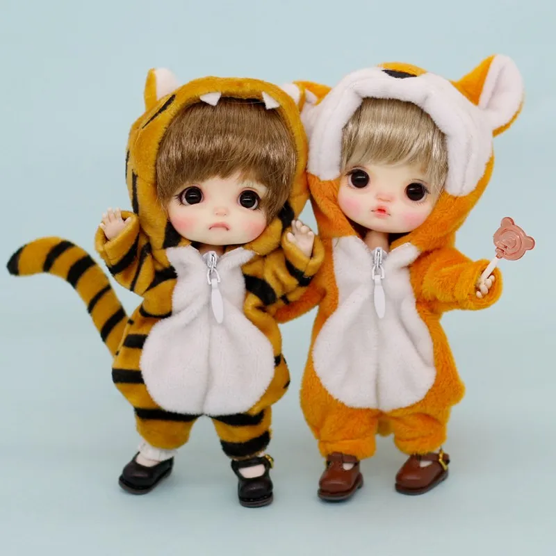 XiDonDon Puppenkleidung – Niedliches Dinosaurier-Tier-Outfit Für OB11, 1/12 BJD Puppen & ähnliche