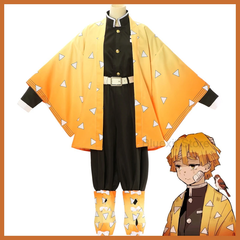 Костюм для косплея Kimetsu no Yaiba хаори агатсума Зеницу плащ аниме рассекающий