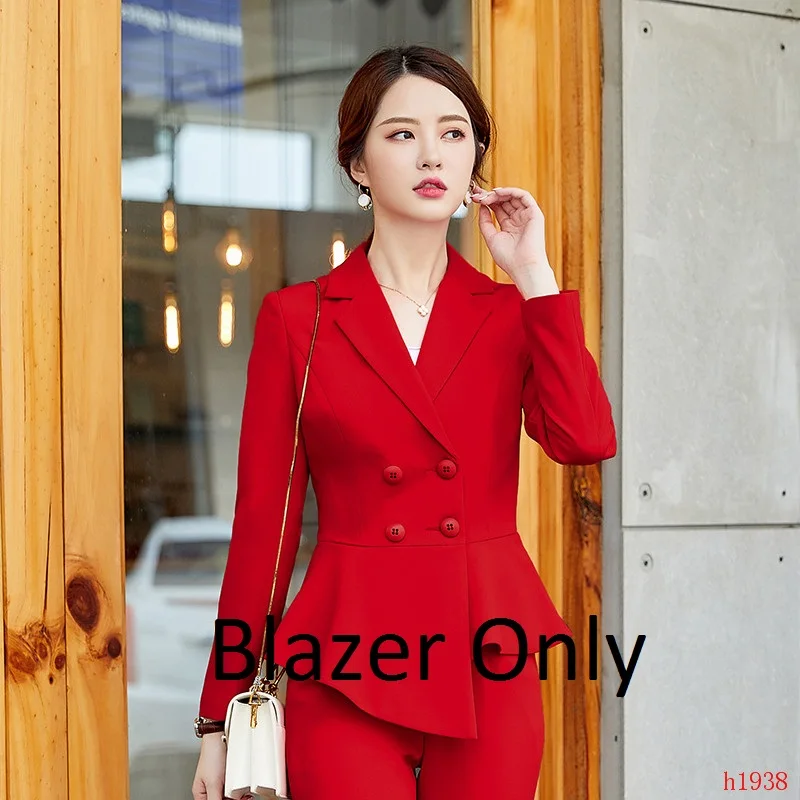 Blazer Only Новинка, женские черные блейзеры, мужские деловые костюмы со штанами и курткой, комплекты одежды для офиса и работы, брючные костюмы OL - Цвет: Blazer Only