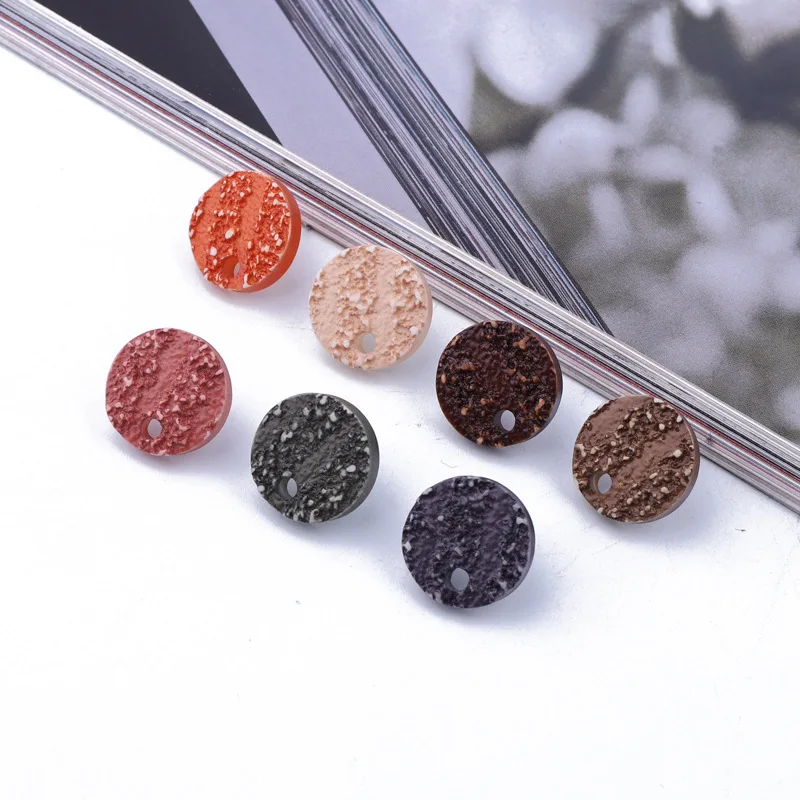 6 шт. милые круглые серьги из смолы для печенья основа серьги-подвески ювелирных