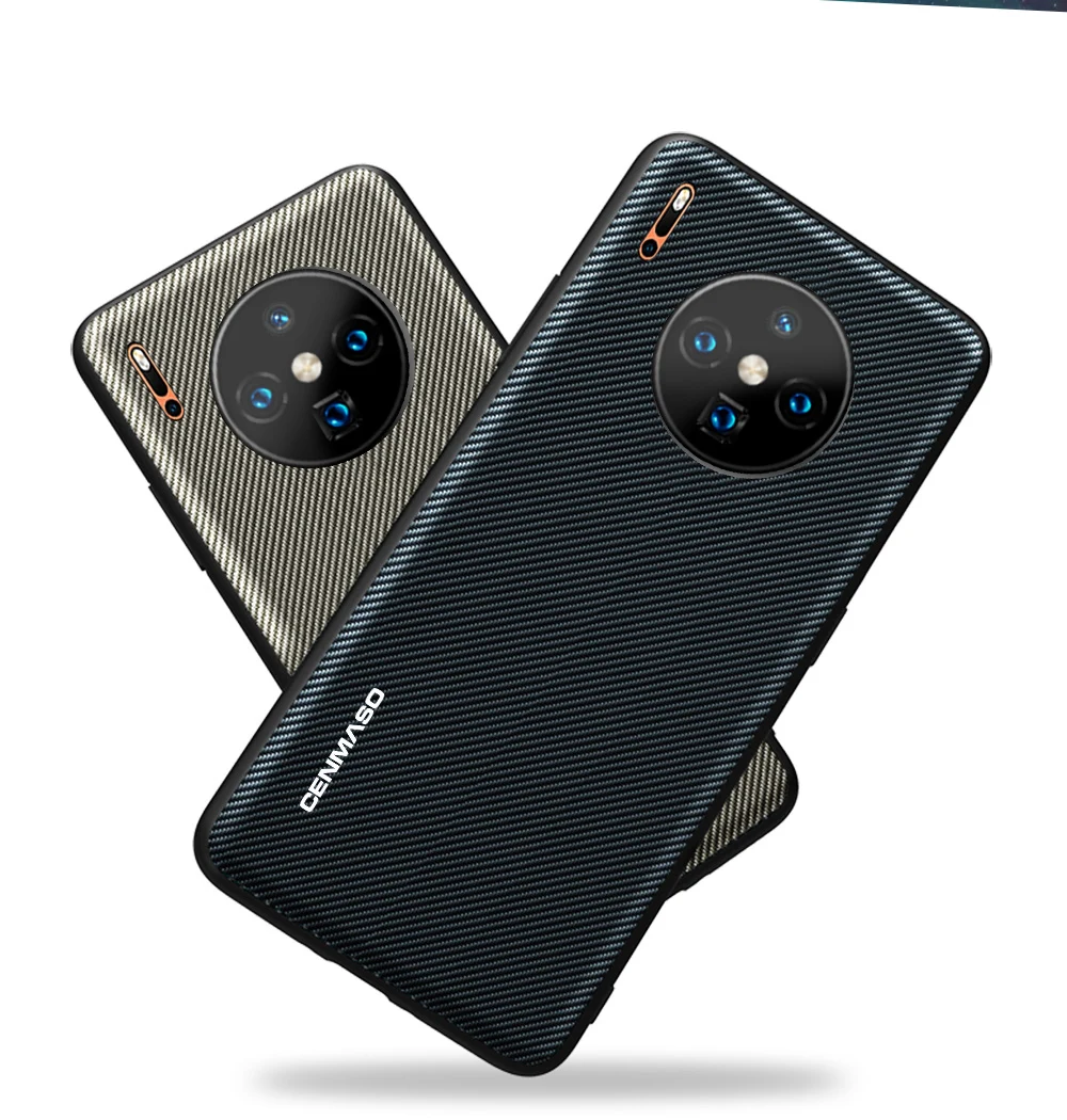 Чехол для huawei mate 30 Pro, задняя крышка для huawei mate 30 Lite, текстурированная кожа из углеродного волокна, ультратонкий противоударный полный чехол для телефона
