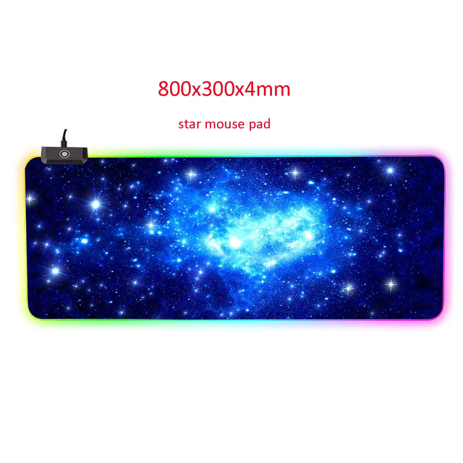 type B Besegad большой USB геймер Коврик для мыши проводной светодиодный RGB красочное освещение игровой коврик для мыши нескользящий ноутбук компьютерная мышь коврик - Цвет: type B
