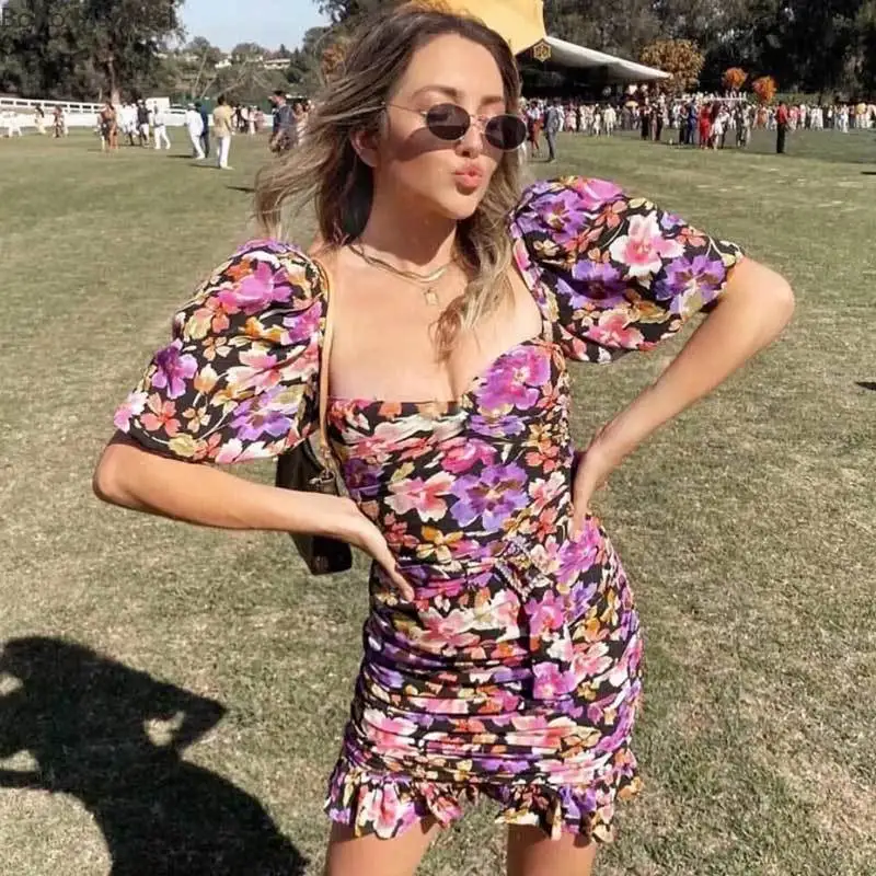 Богемный Вдохновленный цветочный принт платье для вечеринки 2020 Новое весеннее