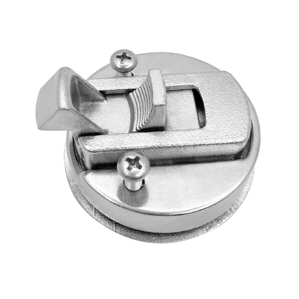 316 Stainless Steel Marine Yacht Boat Locking Latch Pull Hatch Latch Deck Lock 2''/50mm Cutout