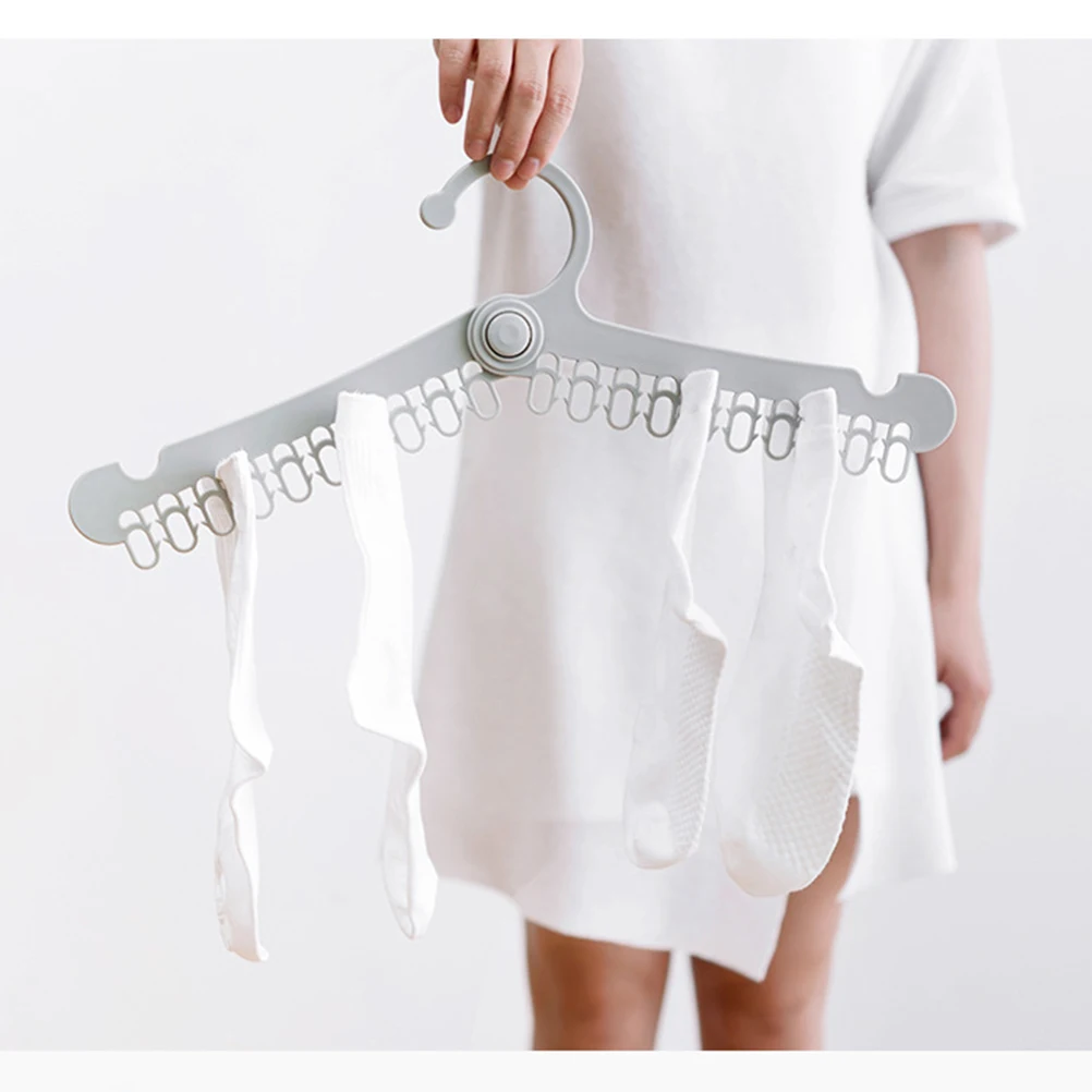 2Pcs Folding Clothes Drying Rack Multifunctional Portable Travel Clothes Drying Hangers For Trouser Coat Towel Socks