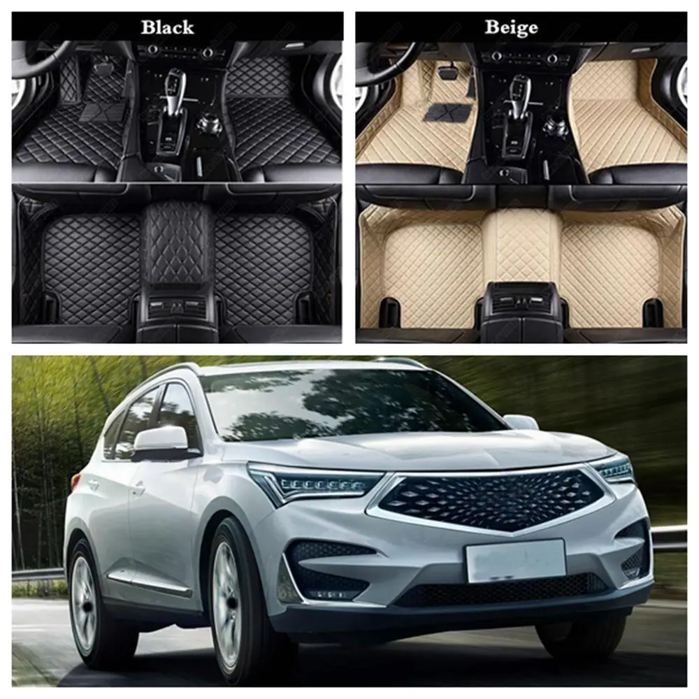 Роскошные кожаные автомобильные коврики для Acura MDX RDX ZDX NSX TL RL ILX TLX TSX на заказ пыленепроницаемый напольный коврик авто ковровое покрытие коврик для ног