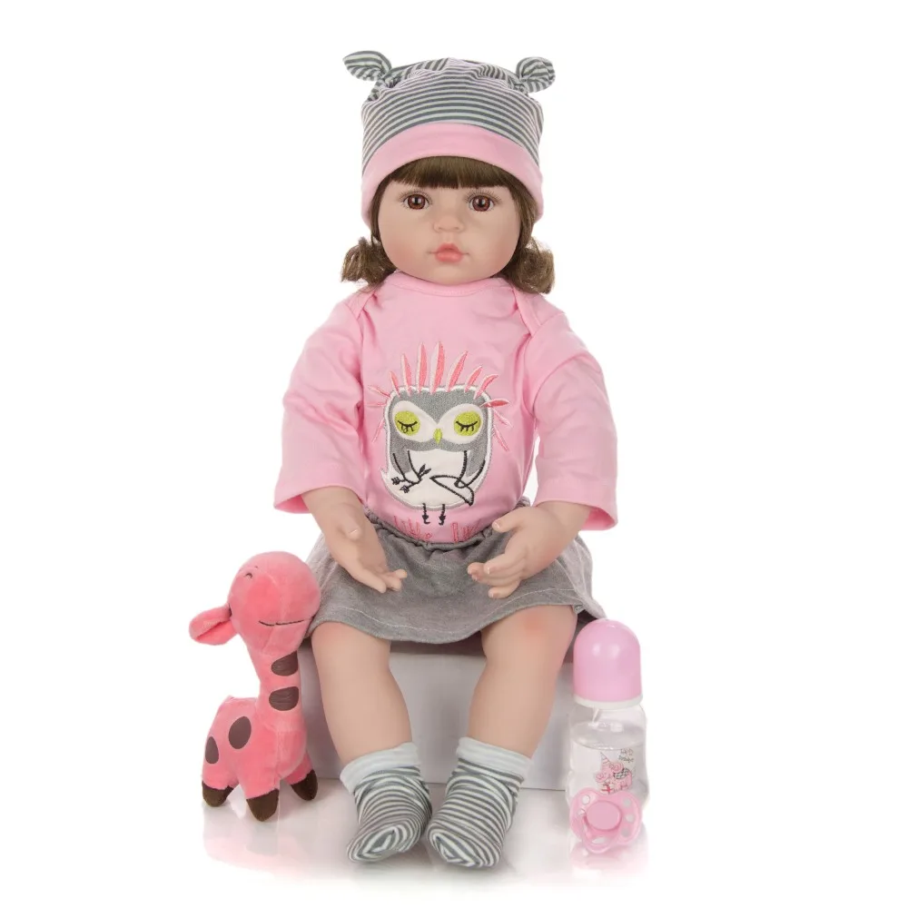 Горячая Распродажа, 60 см, силиконовые виниловые куклы bebe reborn для маленьких девочек, реалистичные куклы, игрушки для детей, подарок boneca reborn