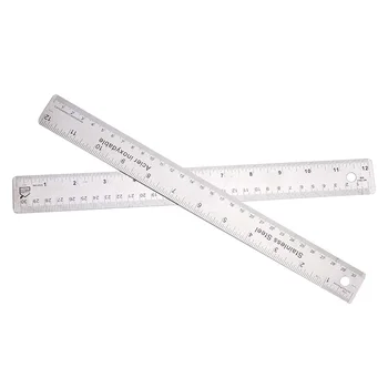 

Flexible Inch And Metric Woodworking School Straight Edge Metal Rulers Measuring Stainless Steel Cork Base Office Home Non Slip