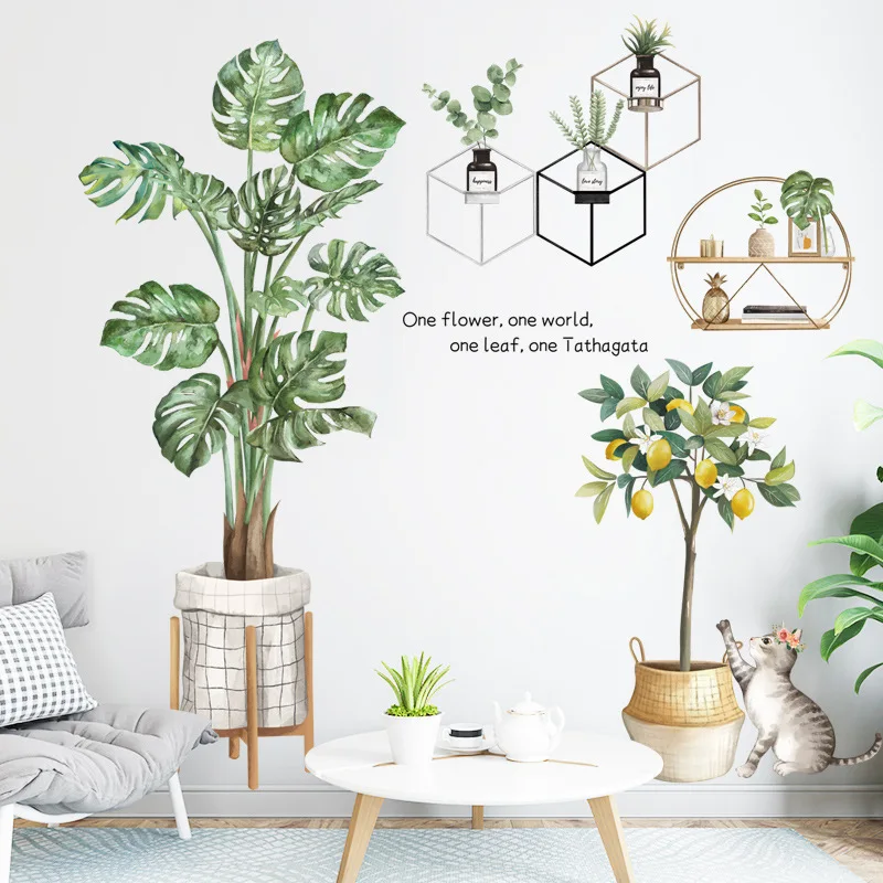 Wall Sticker Large Nordic Tree Wall Stickers Living Room Decoration Bedroom Home Decor Art Removable Decals for Background Decorative Posters