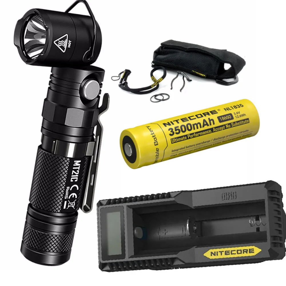 NITECORE MT21C многофункциональный фонарик комплект CREE XP-L HD V6 max 1000 люмен 90 градусов регулируемый фонарь дальность луча 184 м