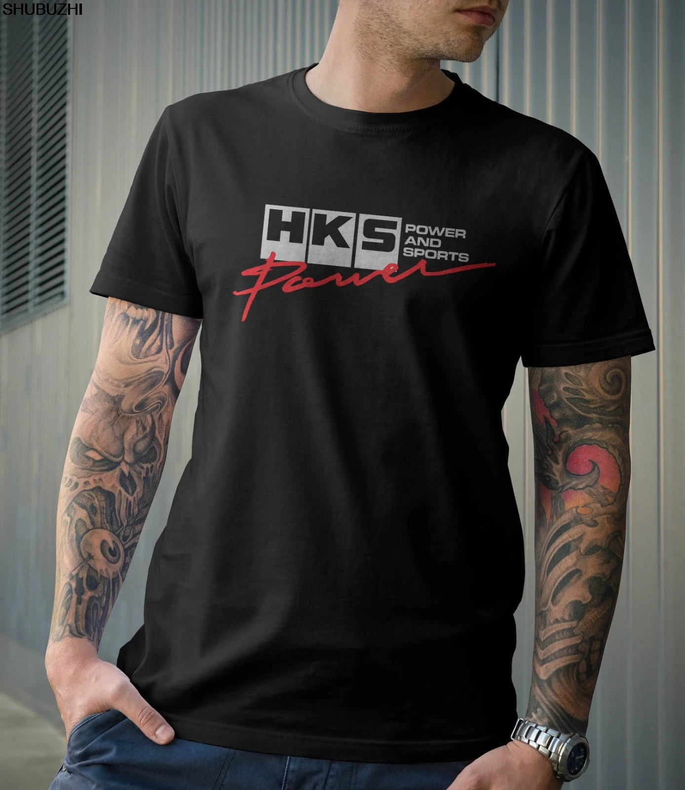 Ограниченная серия HKS Power и Sportser черная футболка с логотипом Turbo размер S-5XLSummer