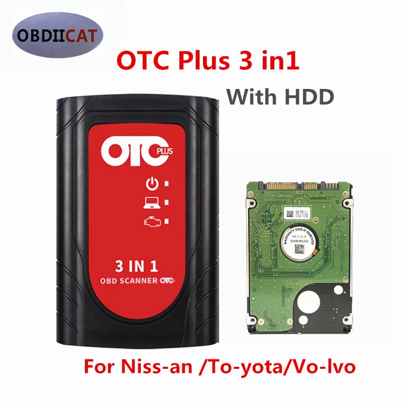 DHL OTC Plus 3 в 1 диагностические инструменты для niss-an consult/to-yota интеллектуальный тестер vo-lvo vida OBD сканер GTS с HDD