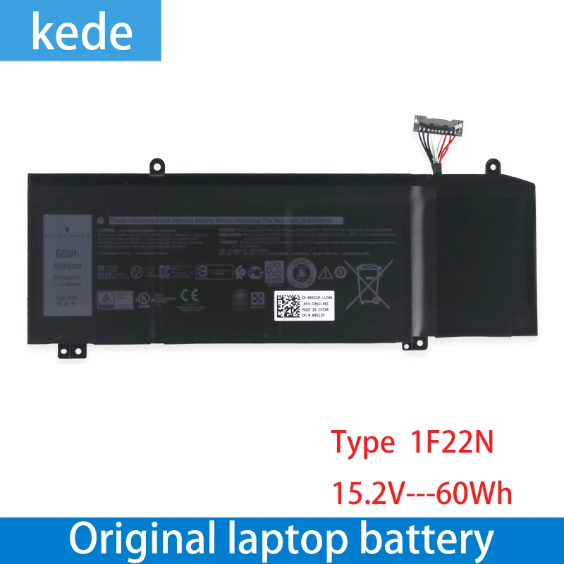 Kede аккумулятор для ноутбука 1F22N для Dell ALIENWARE orion M15 Тип 15,2 V 60Wh