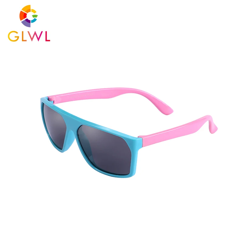 GLWL1909-3G GLWL квадратные детские солнцезащитные очки детские очки с гибкой оправой поляризованные солнцезащитные очки для мальчиков и девочек - Цвет линз: GLWL1909-3G
