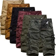 Горячая Распродажа, мужские шорты, повседневные мужские короткие штаны, пять штанов, два кармана, мужские шорты-карго в стиле хип-хоп, крутые камуфляжные шорты, мужские шорты