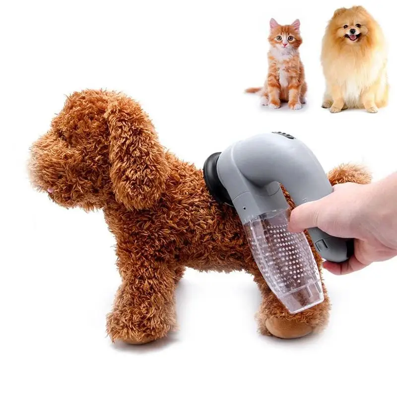 Portable Electric Pet Sucker Pet Hair Shed Not Spray Pet Hair Vacuum Grooming System Powered Pet Gr