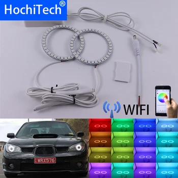 

Wifi Wireless RGB Multi-Color LED Angel Eye Halo Rings Day Light DRL for Subaru Impreza 2006 2007