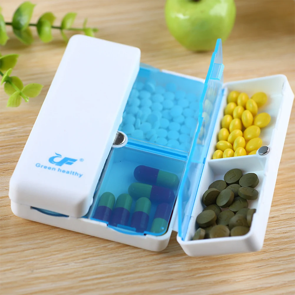 Joylife магнитный портативный складной таблеточный ящик для таблеток, 7 дней в неделю, Дорожный Чехол, органайзер, контейнер для хранения лекарств