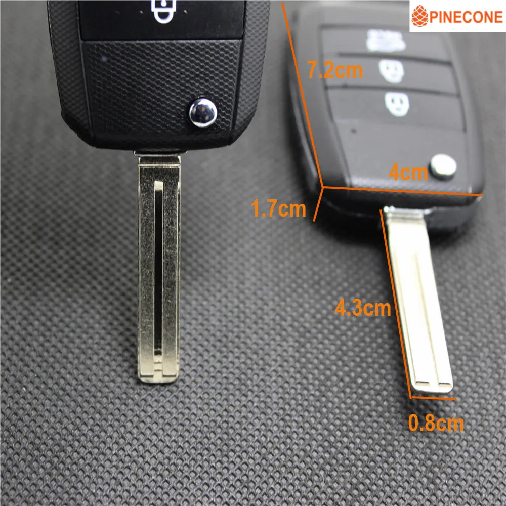 PINECONE для KIA SPORTAGE K5 2015 2016 чехол автомобильного ключа 3/4 кнопок необработанный TOY40/