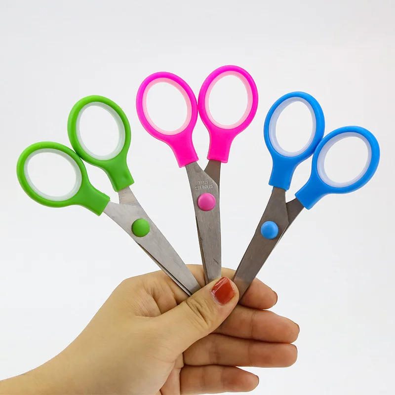 Children Manual Scissor Kindergarten DIY Art Class for Paper Cutting Scissors Students Art Plastic Shears Wholesale