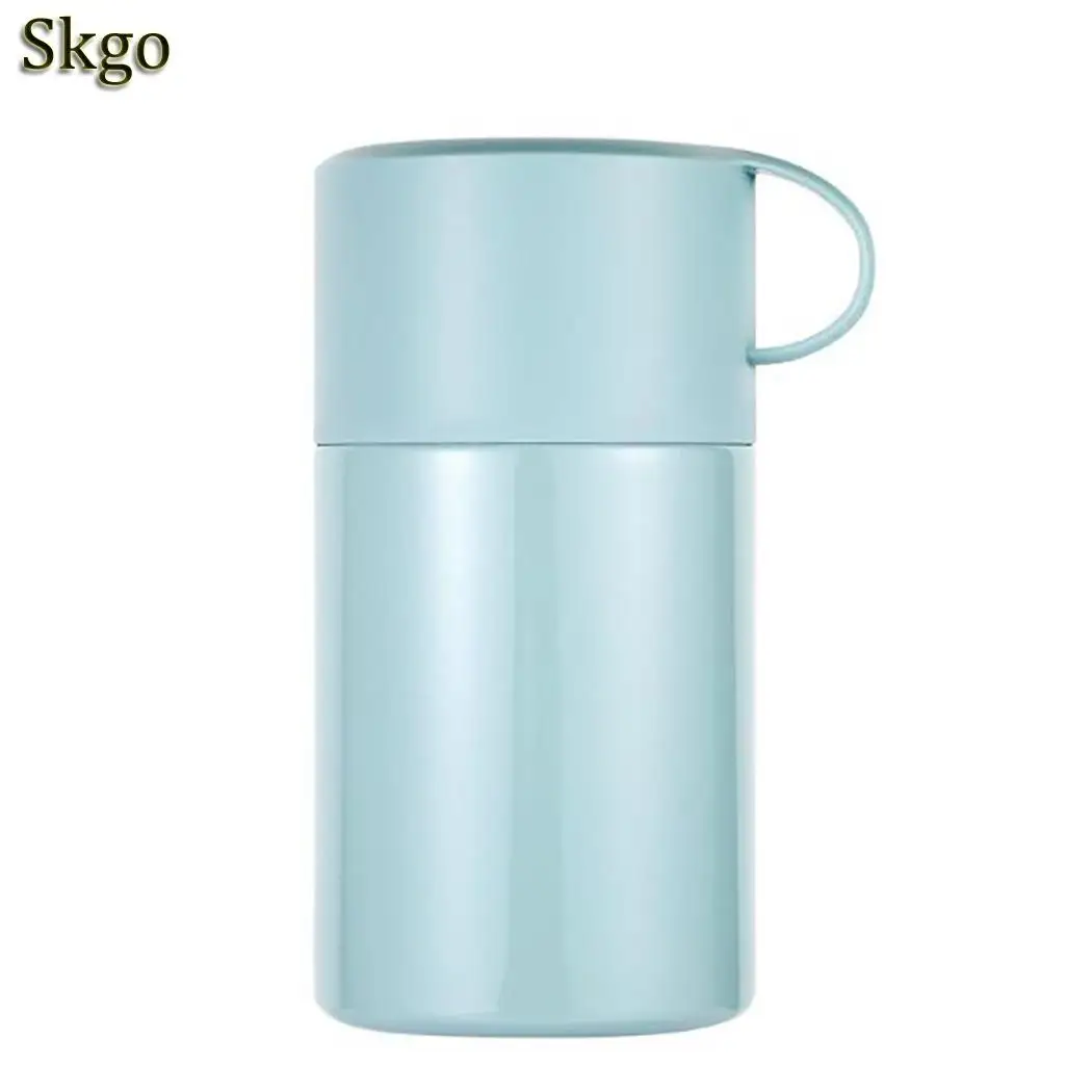 500ml Durable Practical Thermos Bottle Soft Food Simmer Home, Outdoor With Spoon Green/Gold/Silver Bottle