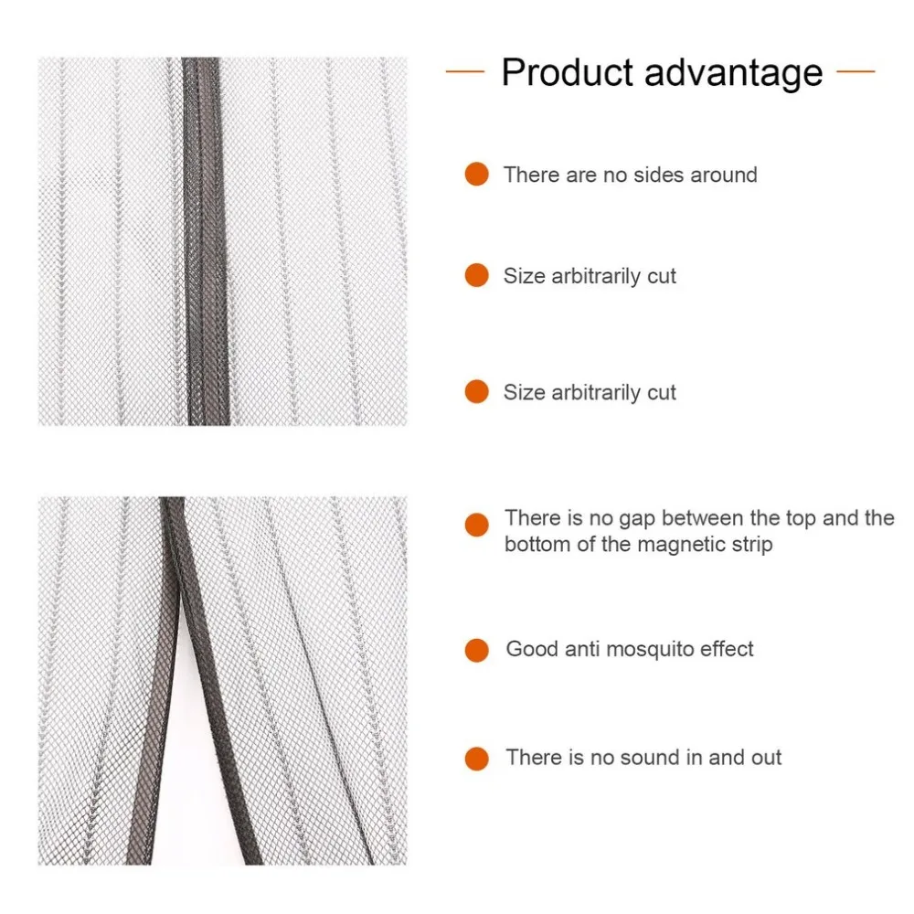 Летние магнитные сетчатые занавески, анти москитные насекомые, муха, жук, занавески, автоматическое закрывание двери, занавески для кухни, занавески, Прямая поставка