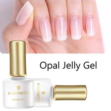 Branco embebe fora do verniz uv do gel do prego 1 garrafa do verniz do gel da geléia 6ml cor-de-rosa do gel da geléia(China)