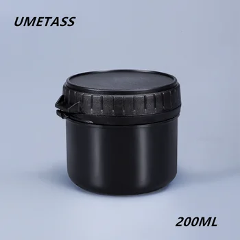 

200ML Empty plastic Jar food Grade liquid container white black refillable bottles for Lotion Cream 100PCS/lot