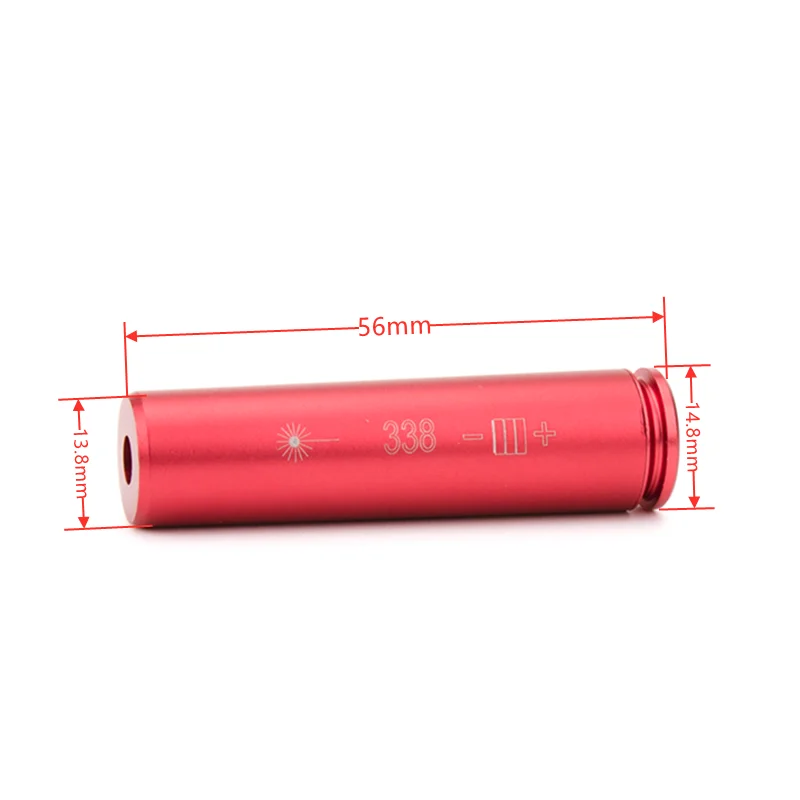 No Battery 338Lapua Red Laser Bore Sight .338 Laser Boresighter