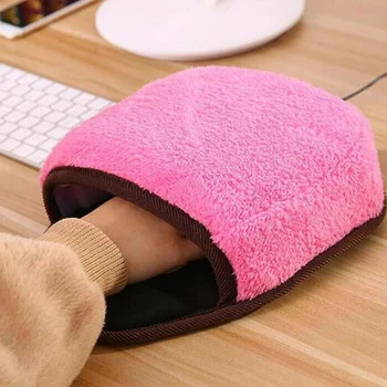 

USB Heated Mouse Pad Winter Cold Day Warm Cushion Comfort Plush Pad With Wrist Support Wristguard NEW 2020