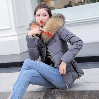 

2018 New Winter Jacket Women Faux Fur Hooded Parka Coats Female Long Sleeve Thick Warm Snow Wear Jacket Coat