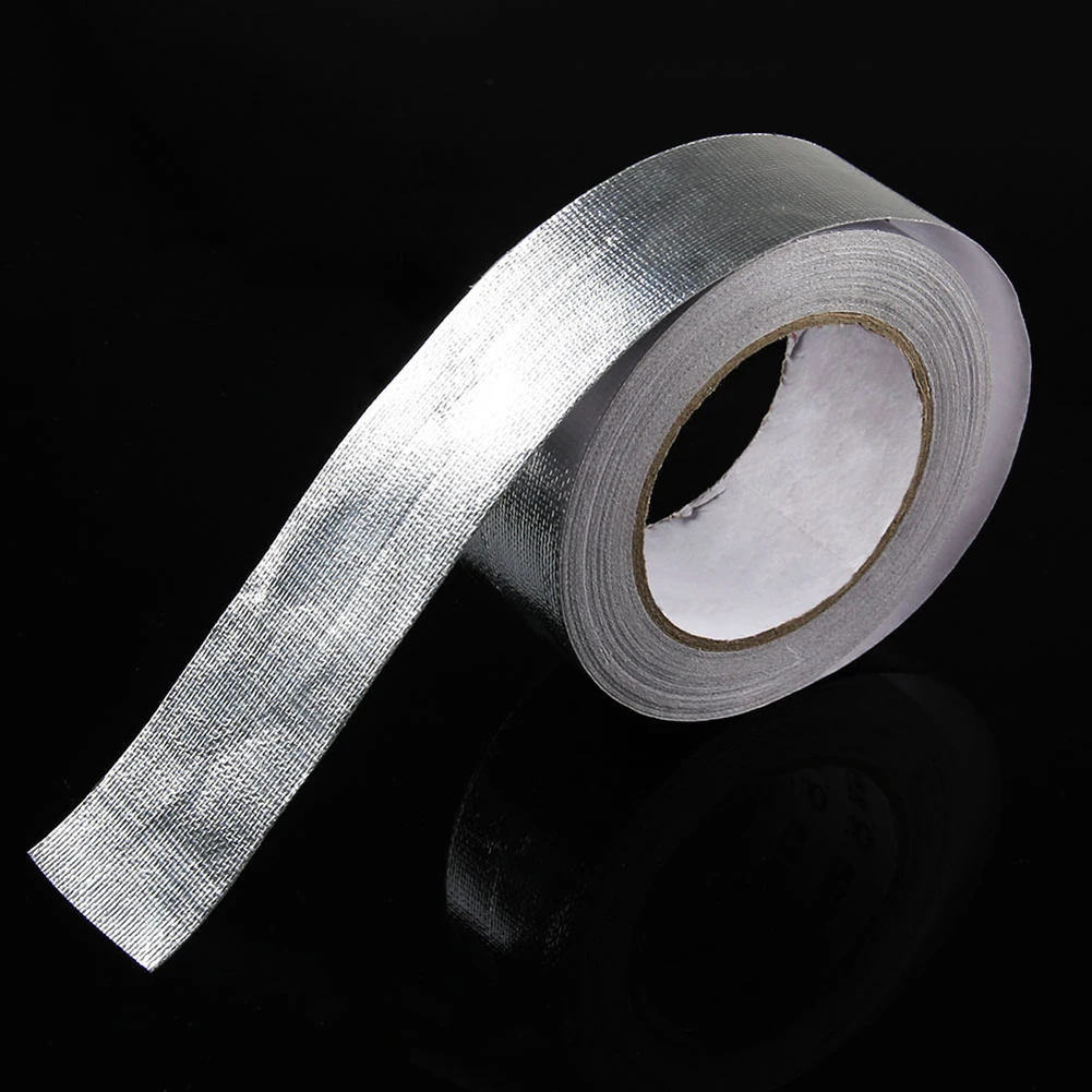 Aluminum Foil Self Adhesive Exhaust Header Pipe Cool Tape Heat Insulation Wrap